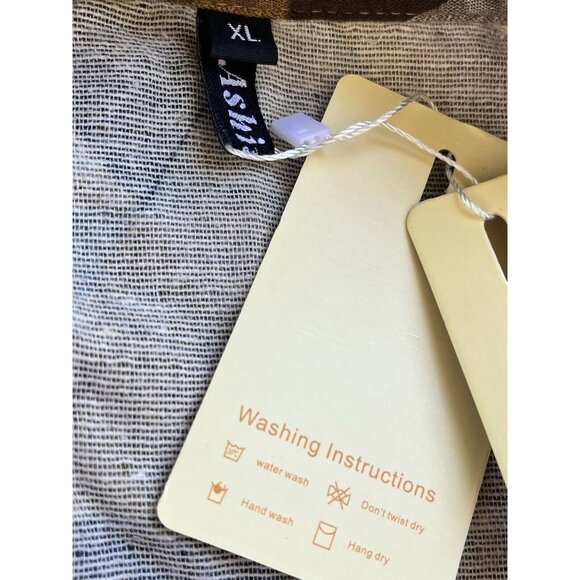 Ashir Aley Geometric Artsy Dress Size XL Mini Long Sleeves Pockets Casual Work - Picture 4 of 14